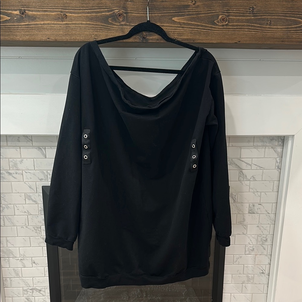 Black Long Sleeve sweater Top with silver Accents 3 for $20